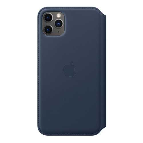 Чехол Apple Leather Folio Deep Sea Blue для смартфона iPhone 11 Pro Max (MY1P2ZM/A) в Теле2