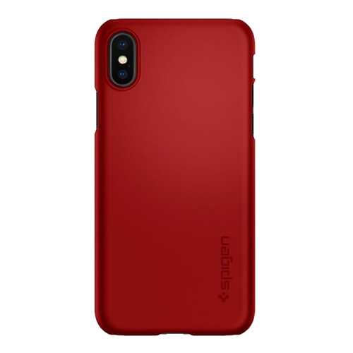 Чехол Apple Spigen Thin Fit Metallic Red для iPhone X 057CS22109 в Теле2