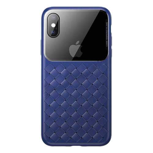 Чехол Baseus Glass & Weaving (WIAPIPH58-BL03) для iPhone X/Xs (Blue) в Теле2