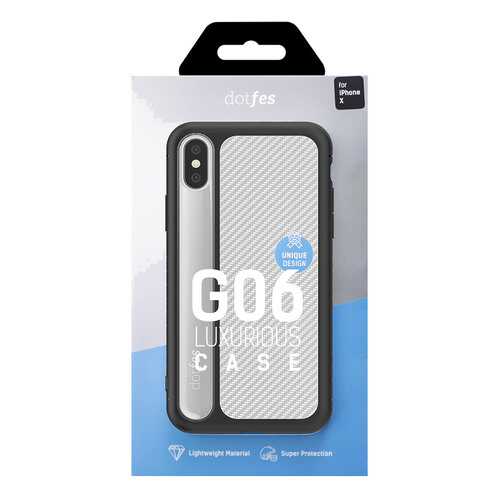 Чехол Dotfes G06 Luxurious Material Case для iPhone X/XS (silver) в Теле2