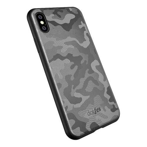 Чехол Dotfes G07 Camouflage Style Case для iPhone X/XS (gray) в Теле2