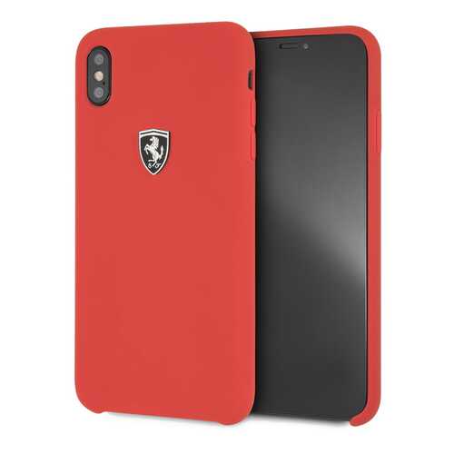 Чехол Ferrari Silicone Collection Silver Logo для Apple iPhone XS Max Red в Теле2