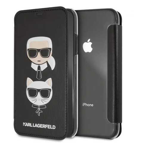 Чехол Karl Lagerfeld «Karl and Choupette» BookType для iPhone Xr Black в Теле2