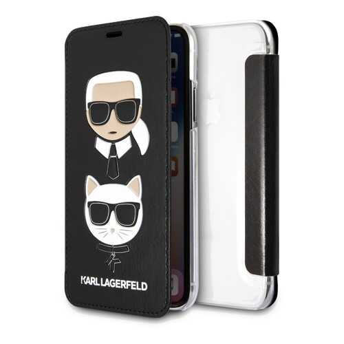 Чехол Karl Lagerfeld PU Leather Booktype (KLFLBKPXKICKC) для iPhone X/Xs (Black) в Теле2