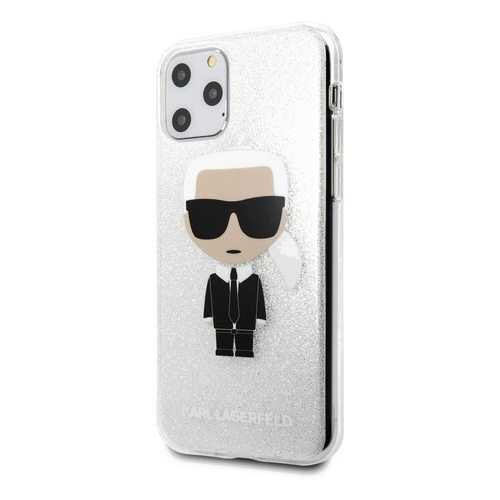 Чехол Karl Lagerfeld TPU Collection Iconik для iPhone 11 Pro (Glitter Silver) в Теле2