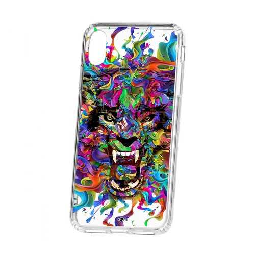 Чехол Kruche Apple iPhone XS Max Print Colored beast в Теле2