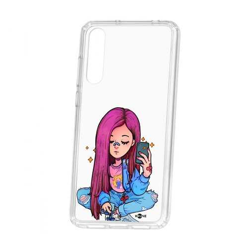 Чехол Kruche Huawei P20 Pro (Plus) Print Pink Hair в Теле2