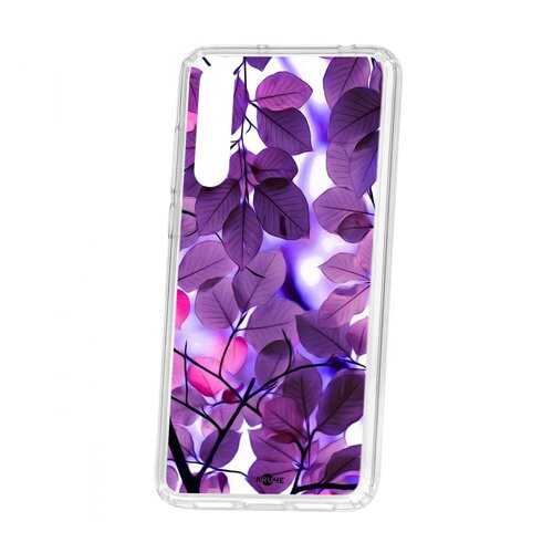 Чехол Kruche Huawei P20 Pro (Plus) Print Purple leaves в Теле2