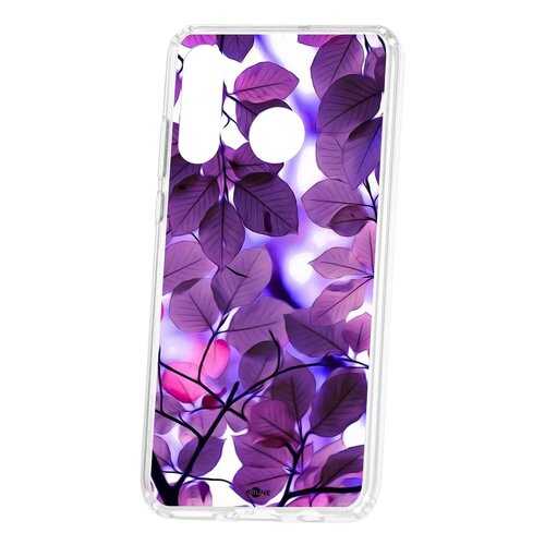 Чехол Kruche Huawei P30 Lite Print Purple leaves в Теле2