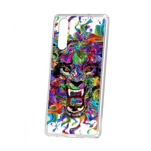 Чехол Kruche Huawei P30 Pro Print Colored beast в Теле2