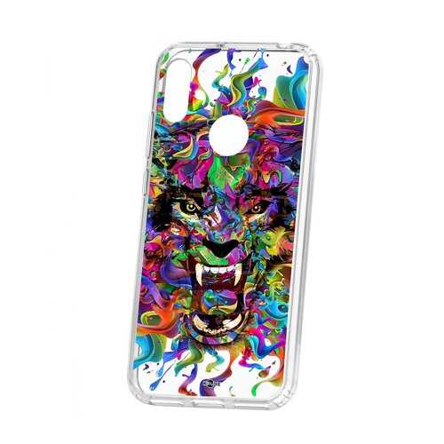 Чехол Kruche Huawei Y6 2019 Print Colored beast в Теле2