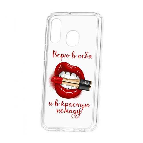 Чехол Kruche Samsung Galaxy A40 Print Red lipstick в Теле2