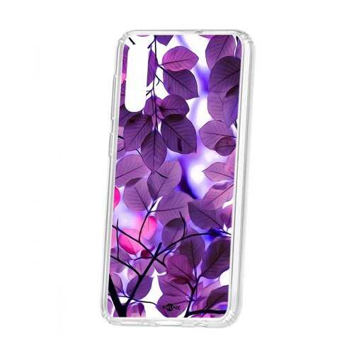 Чехол Kruche Samsung Galaxy A50 2019 Print Purple leaves в Теле2