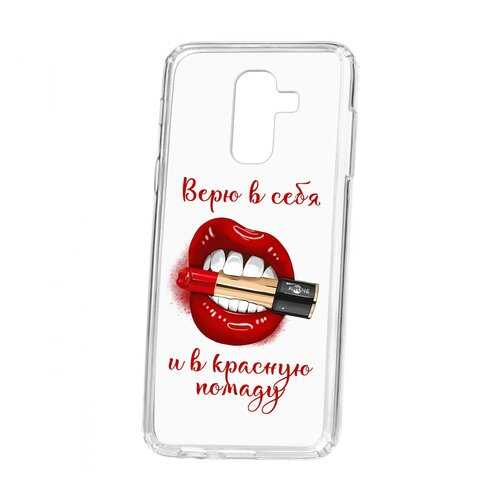 Чехол Kruche Samsung Galaxy A6 Plus Print Red lipstick в Теле2