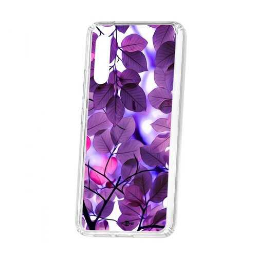 Чехол Kruche Samsung Galaxy A90 5G Print Purple leaves в Теле2