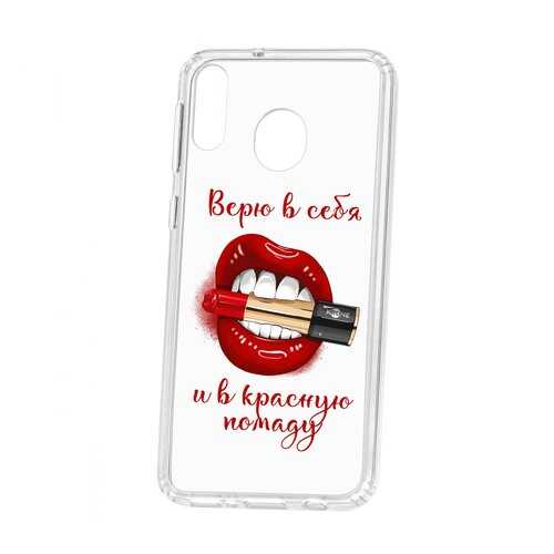 Чехол Kruche Samsung Galaxy M20 Print Red lipstick в Теле2