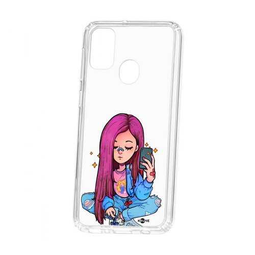 Чехол Kruche Samsung Galaxy M30S Print Pink Hair в Теле2