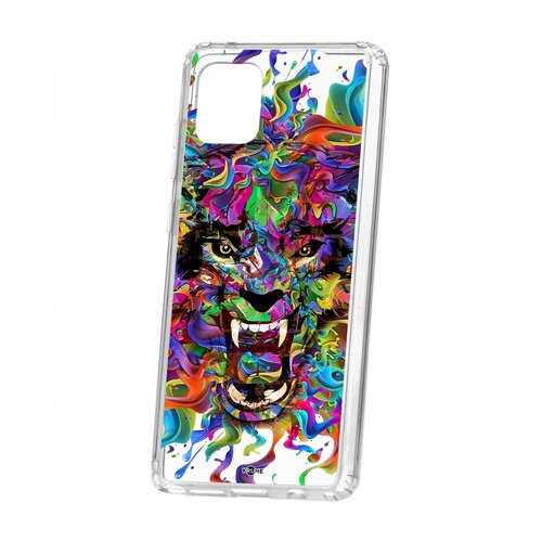 Чехол Kruche Samsung Galaxy Note 10 Lite Print Colored beast в Теле2