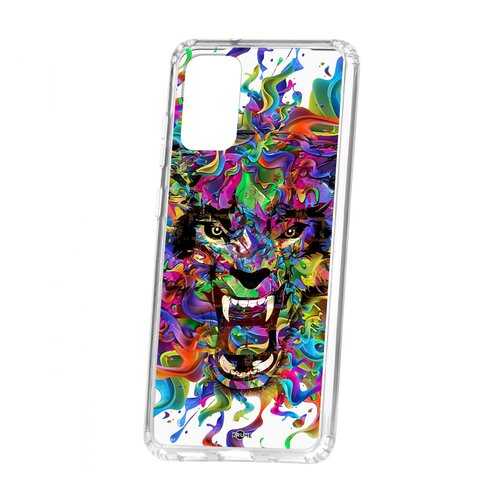 Чехол Kruche Samsung Galaxy S20 Plus Print Colored beast в Теле2