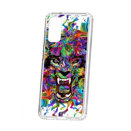 Чехол Kruche Samsung Galaxy S20/S11e Print Colored beast в Теле2