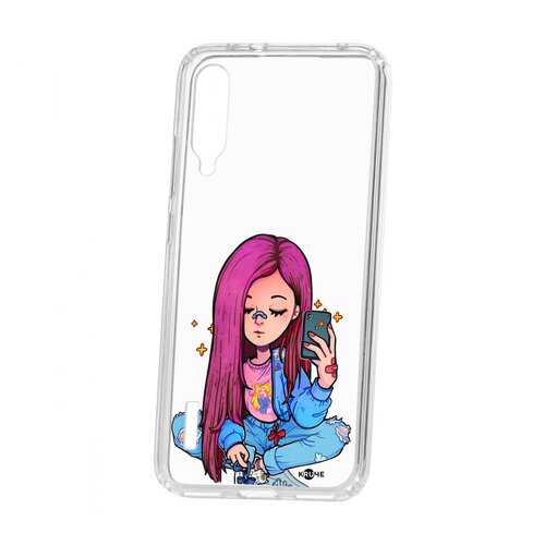 Чехол Kruche Xiaomi Mi A3 Print Pink Hair в Теле2