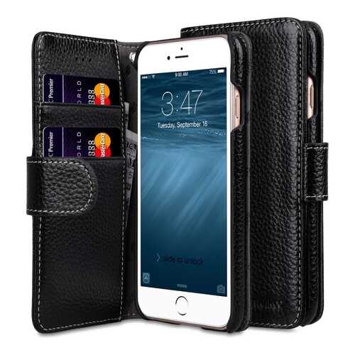 Чехол Melkco для iPhone 7/8 - Wallet Book Type - Black в Теле2