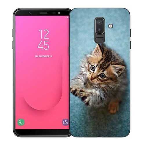 Чехол RE:PA для Samsung Galaxy J8 2018 (J810F) с принтом Котёнок на голубом в Теле2