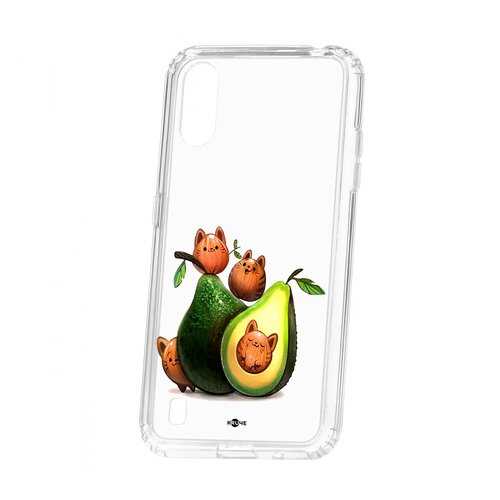 Чехол Samsung Galaxy A01/A015 Kruche Print Авокотики в Теле2