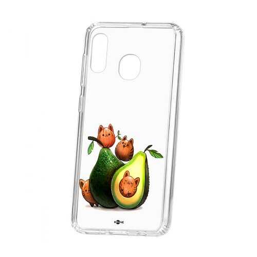 Чехол Samsung Galaxy A20 2019 Kruche Print Авокотики в Теле2