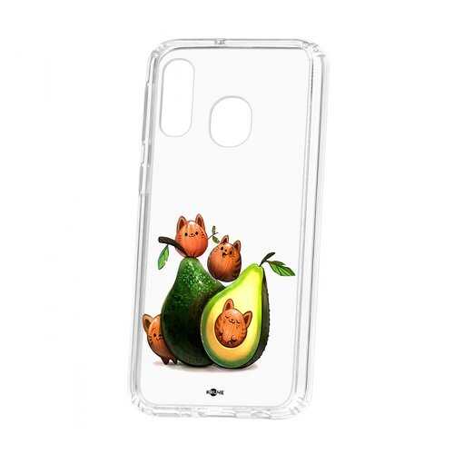 Чехол Samsung Galaxy A40 2019 Kruche Print Авокотики в Теле2