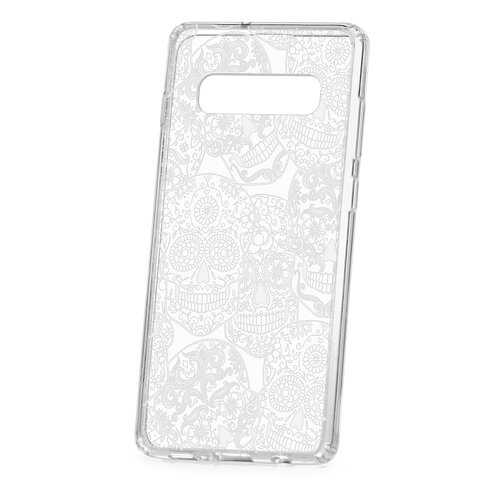 Чехол Samsung Galaxy S10+ Kruche Print Skull White в Теле2