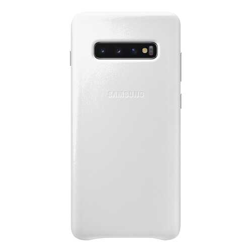 Чехол Samsung Leather Cover для Galaxy S10 Plus White в Теле2