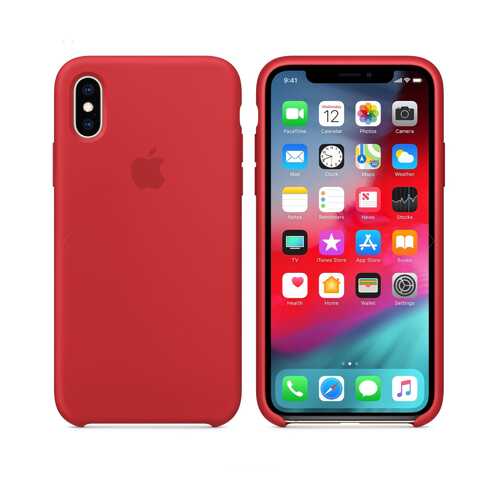 Чехол Silicone Case для Apple iPhone X / Apple iPhone XS Product Red (MTP4FE/A) в Теле2