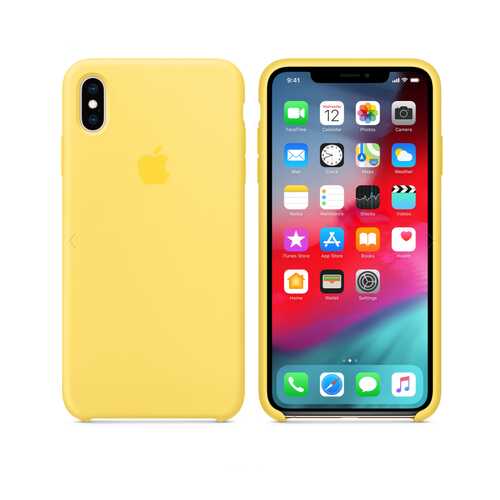 Чехол Silicone Case для Apple iPhone XS Max Canary Yellow Жёлтая (MWO24FE/A) в Теле2