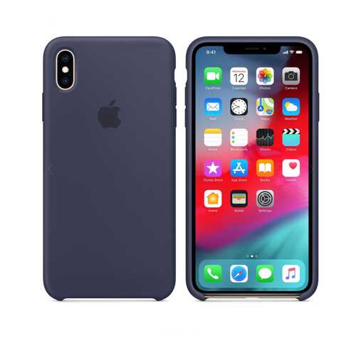 Чехол Silicone Case для Apple iPhone XS Max Midnight Blue Тёмно-Blue (MWU3AFE/A) в Теле2