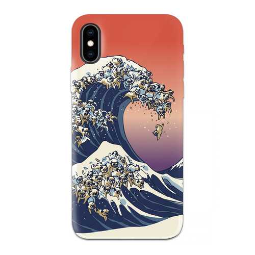 Чехол СМАКС The Great Wave of Pug для Apple iPhone XS в Теле2