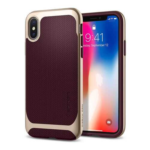 Чехол Spigen Neo Hybrid для Apple iPhone X/Xs Burgundy (057CS22168) в Теле2