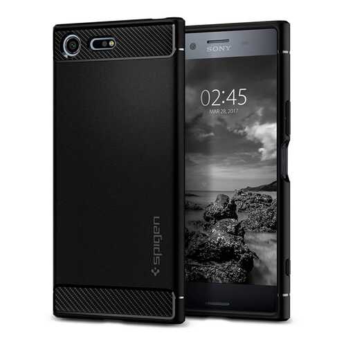 Чехол Spigen Ruggerd Armor black для Sony Xperia XZ Premium / G10CS21968 в Теле2