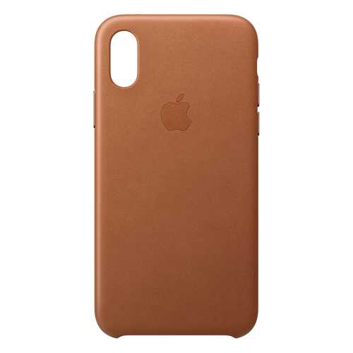 Кейс для iPhone Apple Leather XS кожаный коричневый MRWP2ZM/A в Теле2