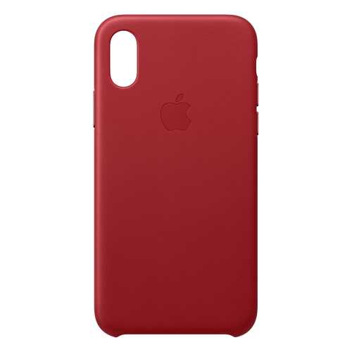 Кейс для iPhone Apple Leather XS кожаный красный MRWK2ZM/A в Теле2