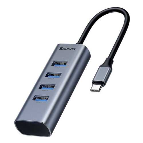 Адаптер Baseus Enjoy HUB Adapter from USB-C to 4x USB 3.0 and USB-C PD Grey в Теле2