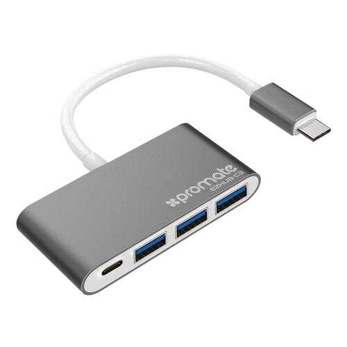 Адаптер универсальный Promate USB 3.1 Type-C™ Hub EZHub-C3 (grey) в Теле2