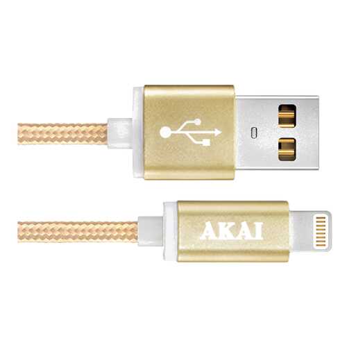 Кабель AKAI Lightning 1м Gold в Теле2