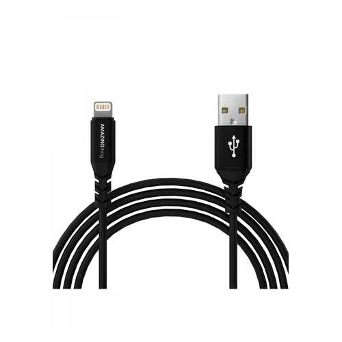 Кабель Amazingthing SupremeLink MFi Power Max USB-iP Black 4m 2.4A в Теле2