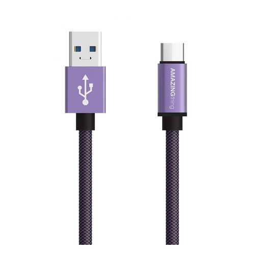 Кабель Amazingthing SupremeLink Ultimate Speed Lavender USB-Type-C Violet 1m 3A в Теле2