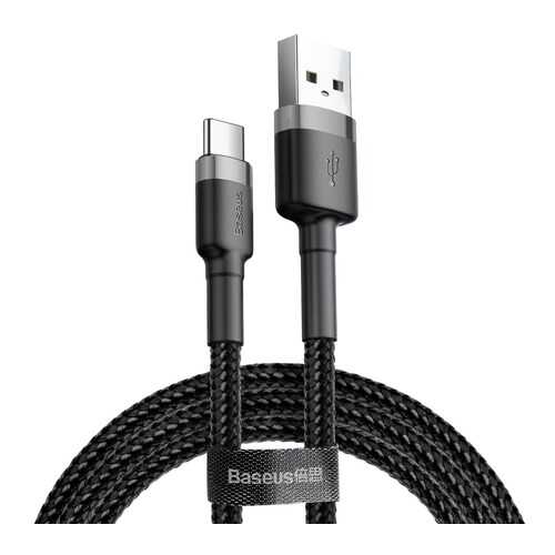 Кабель Baseus Cafule USB - Type-C 2А 3м Black/Grey (CATKLF-UG1) в Теле2