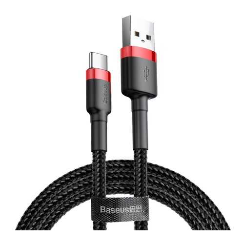 Кабель Baseus Cafule USB - Type-C 2А 3м Black/Red (CATKLF-U91) в Теле2