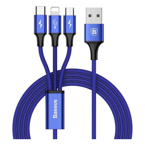 Кабель Baseus Rapid Lightning 1.2m Blue в Теле2