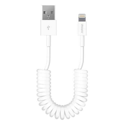 Кабель Deppa USB - 8-pin Lightning для Apple, витой, MFI, 1,5 м., белый в Теле2