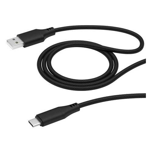 Кабель DEPPA USB-A - USB-C 5А, 1м ткань, черный/72283 в Теле2